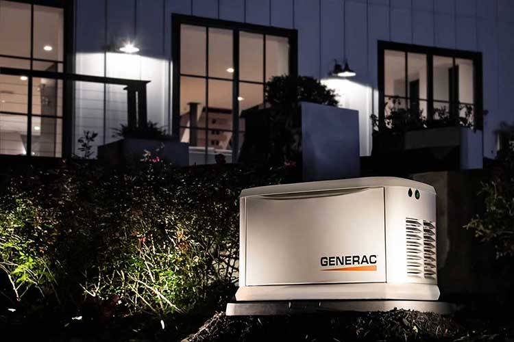 generac stand by generator powering a tulsa home