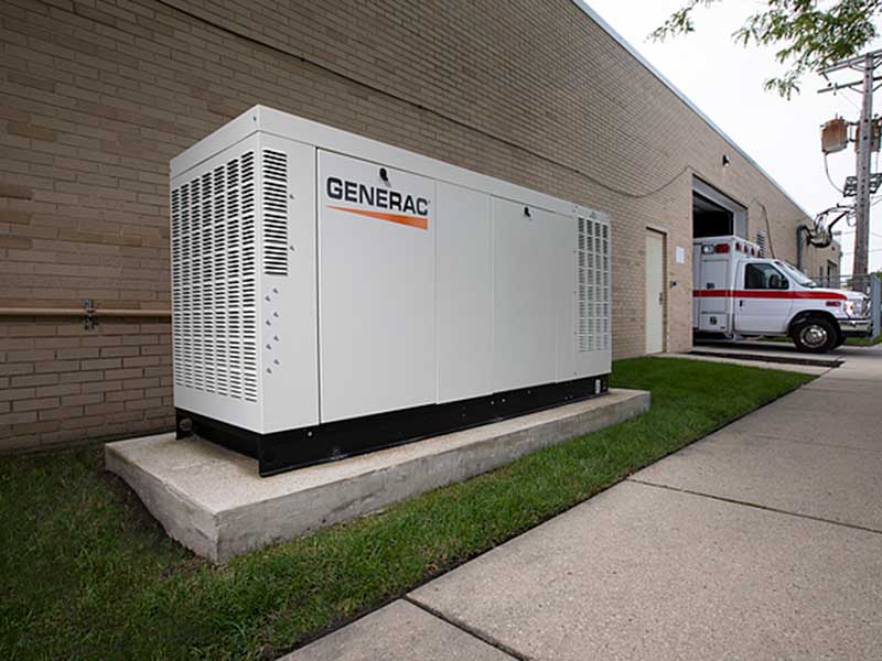 liquid cooled generac generator powering a hospital in tulsa