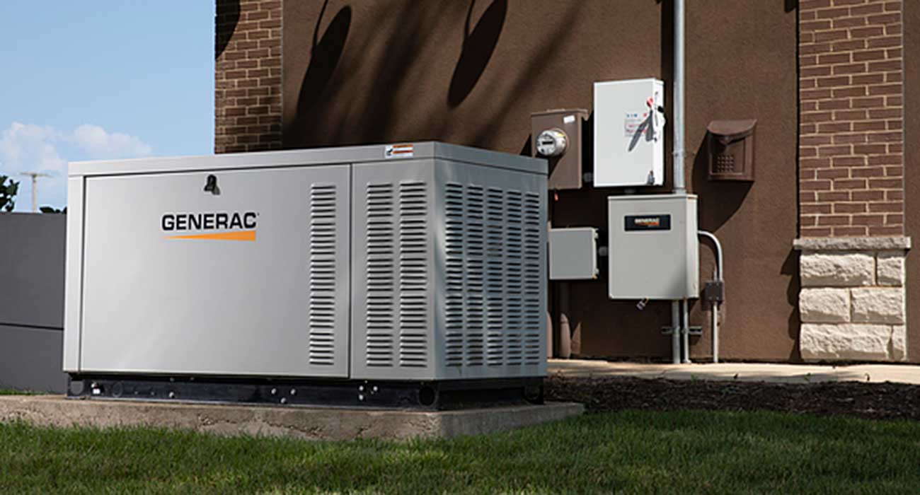 liquid-cooled generator powering a building in tulsa